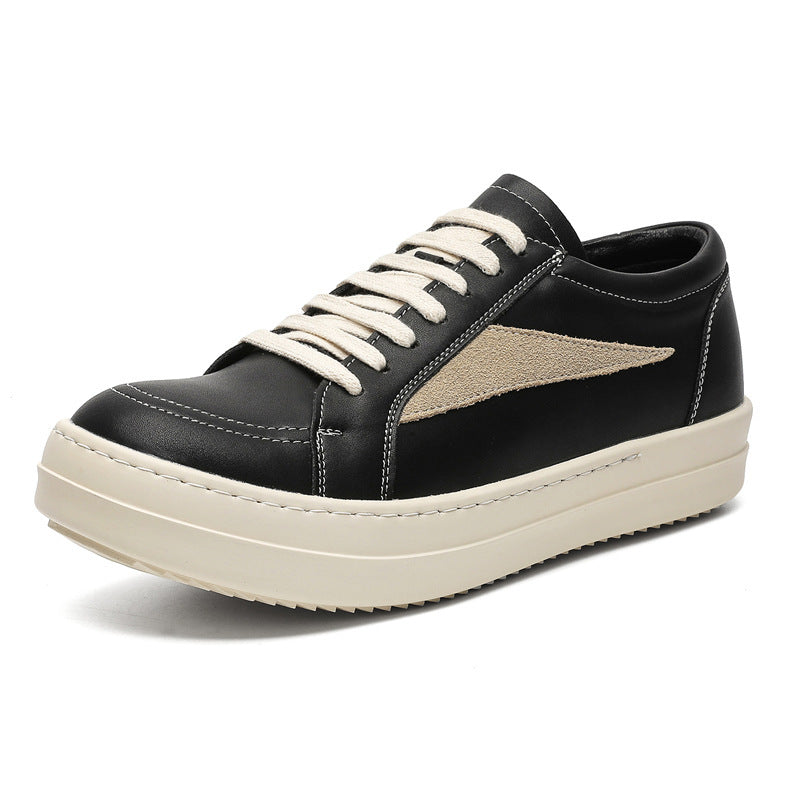 Men's Dark High Street Style Low Top Retro Sports Platform Trendy Men's Board Shoes