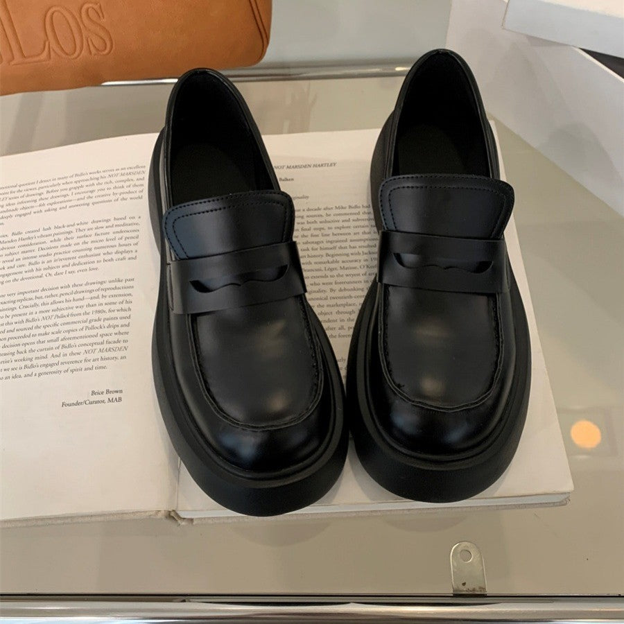 Women's Black Chunky Raise The Bottom Small Women's Fashion Shoes