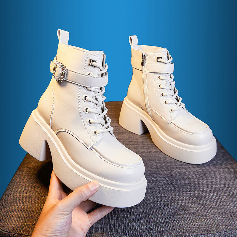 Women's Martin Mid Extra Black British Lace Boots