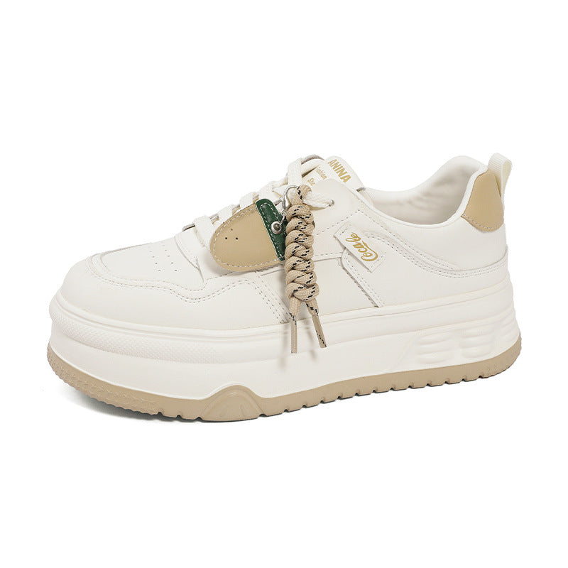 Women's Thick-soled White Spring Soft Bottom Wild Women's Sports Shoes