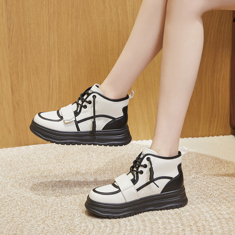 Women's Popular White Autumn Platform Breathable Casual Shoes