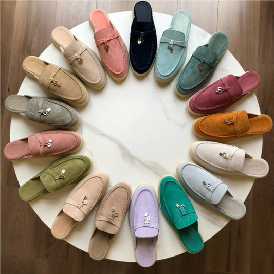 Women's Outer Wear Fashion Genuine Flat Mules Slippers