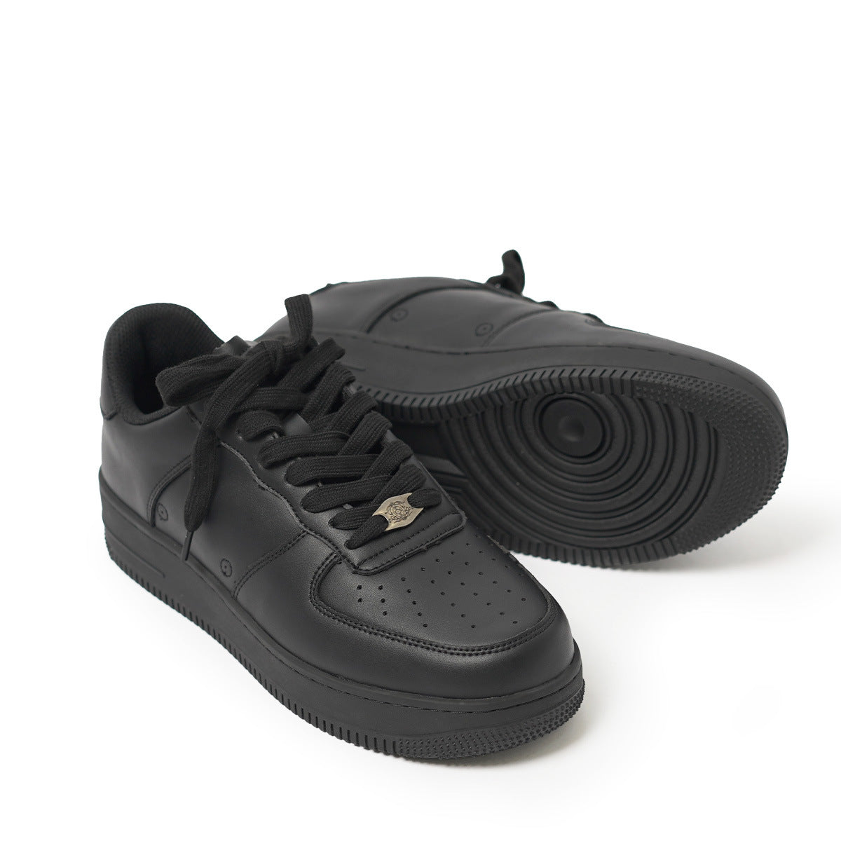 Men's Cowhide Breathable Sports White Trendy Air Sneakers