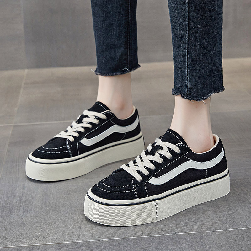 Women's For Spring Versatile Flat Skateboard Trendy Women's Canvas Shoes