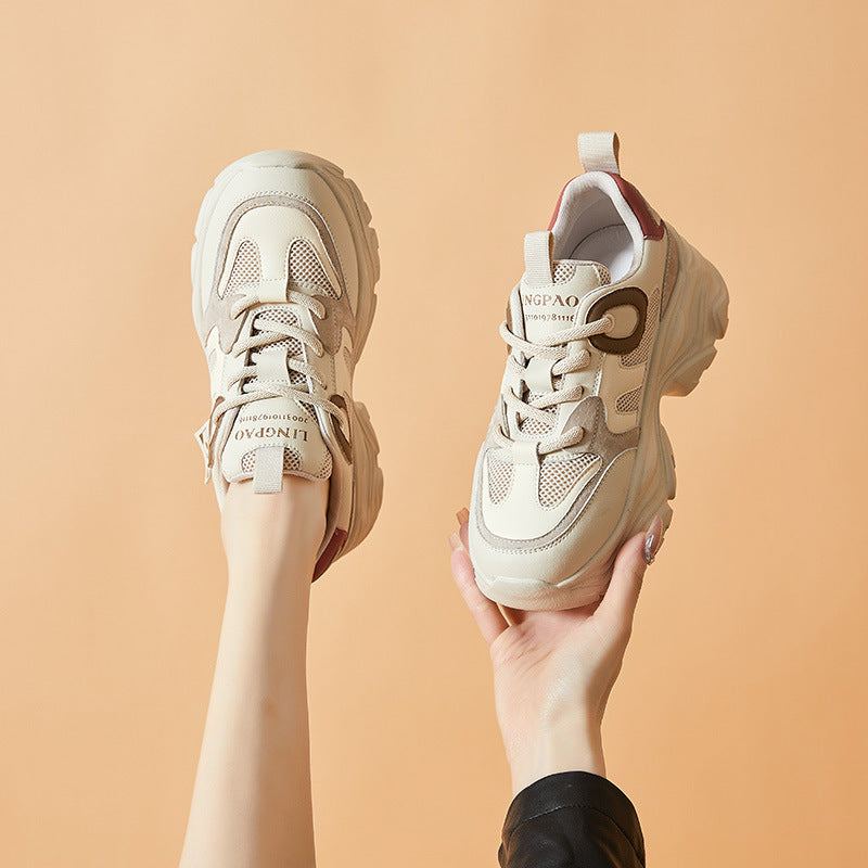 Women's Leisure Fashion Clunky Female Four Thick Casual Shoes