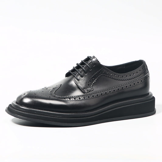 Men's Business British Black Brogue Spring Formal Wear Leather Shoes