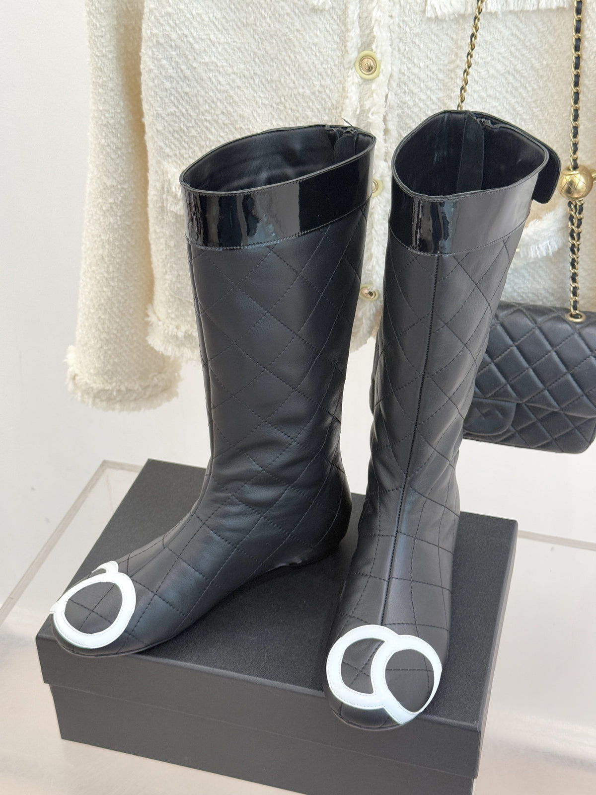 Female High Round Head Thick Knee-high Women's Fashion Shoes