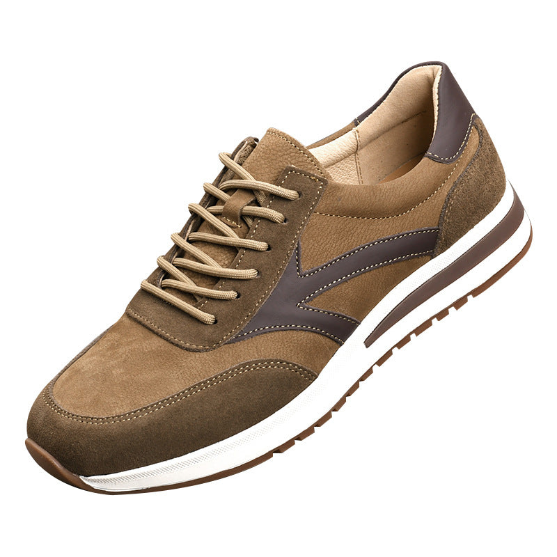 Men's First Layer Cowhide Breathable Comfortable Not Stuffy Men's Casual Leather Shoes