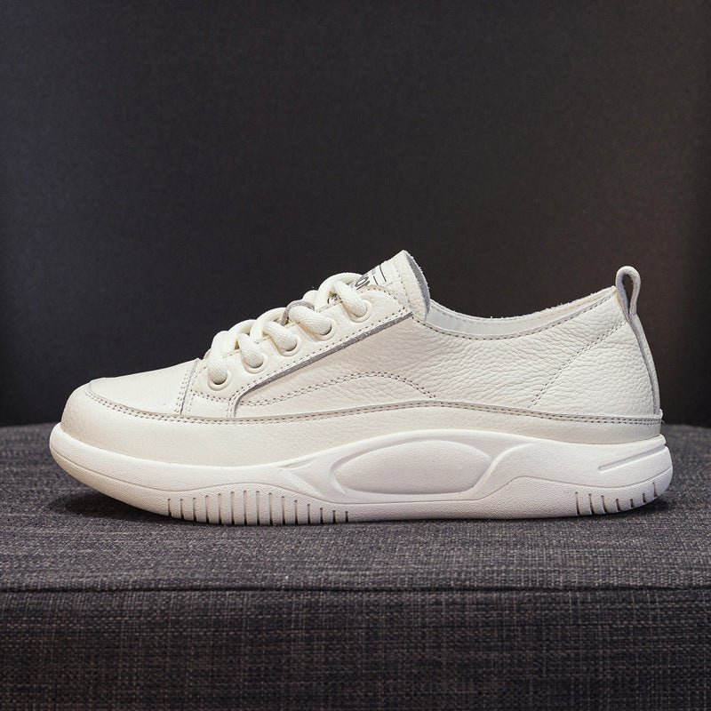 Women's Cowhide Easy Wear Flat Pumps Comfortable Classic Women's Casual Shoes