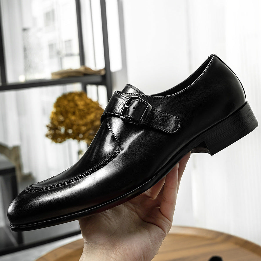 Stylish Slouchy Men's Monk Cowhide Penny Men's Shoes