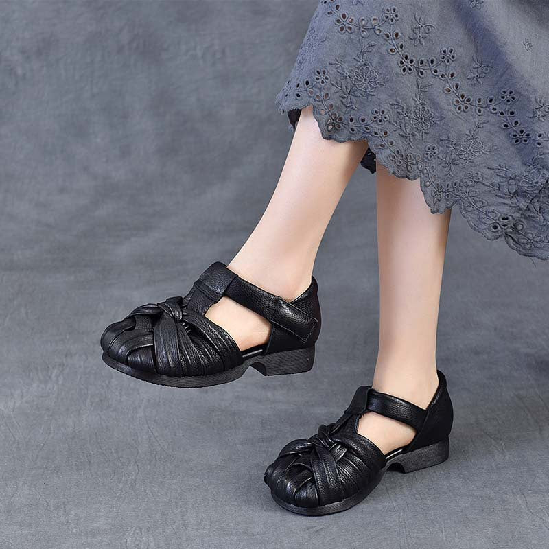 Women's With First Layer In Summer Cotton Linen Toe Cap Soft Sandals