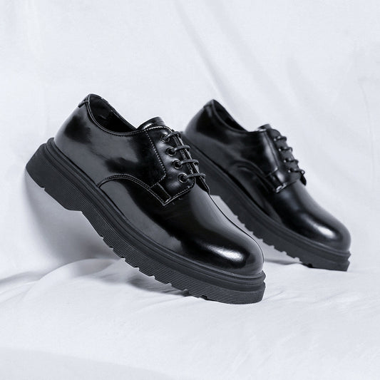 Men's Spring Business Formal Wear British Style Trendy Dress Groom Leather Shoes