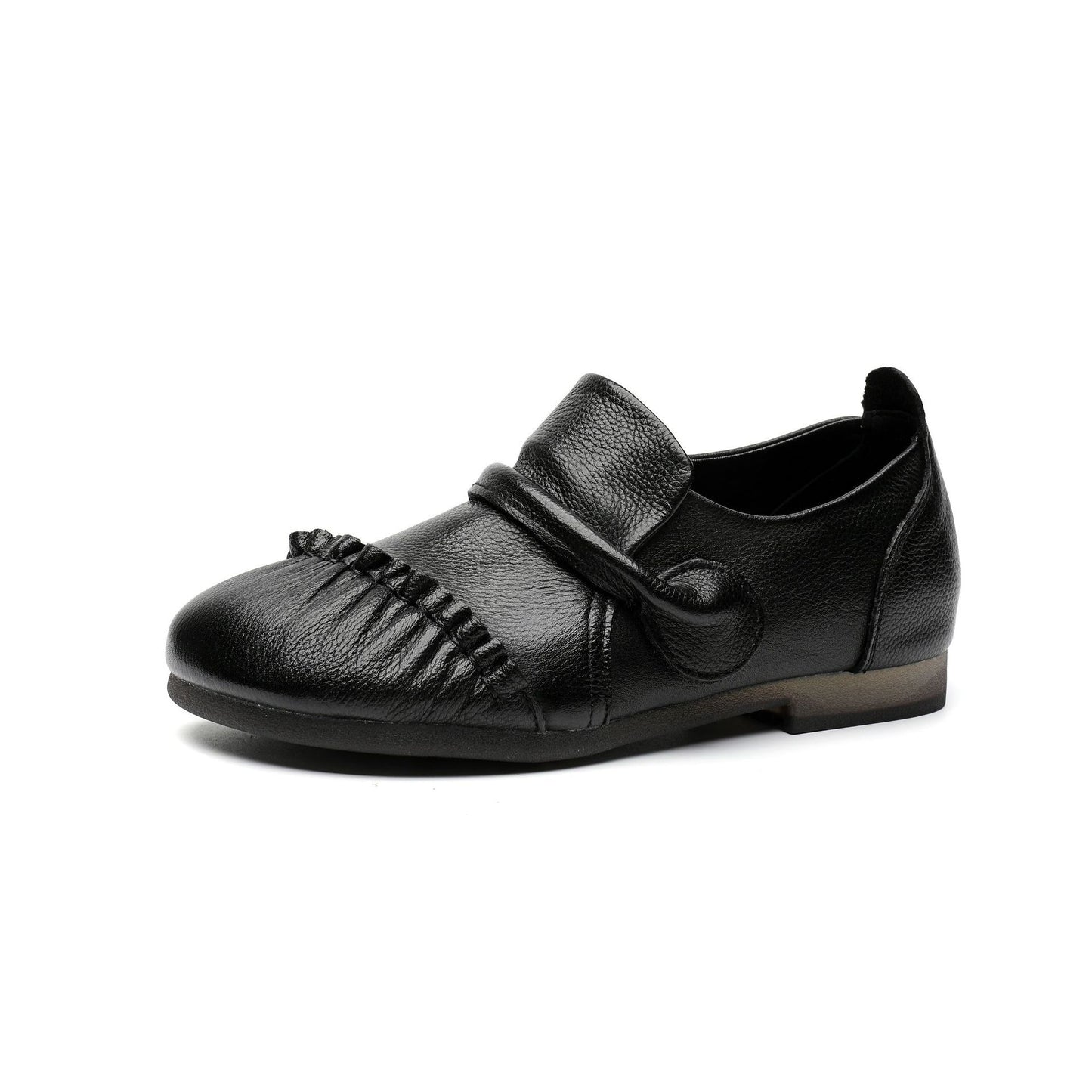 Women's Cowhide Retro Flat Slip-on Lazy Autumn Soft Women's Casual Shoes