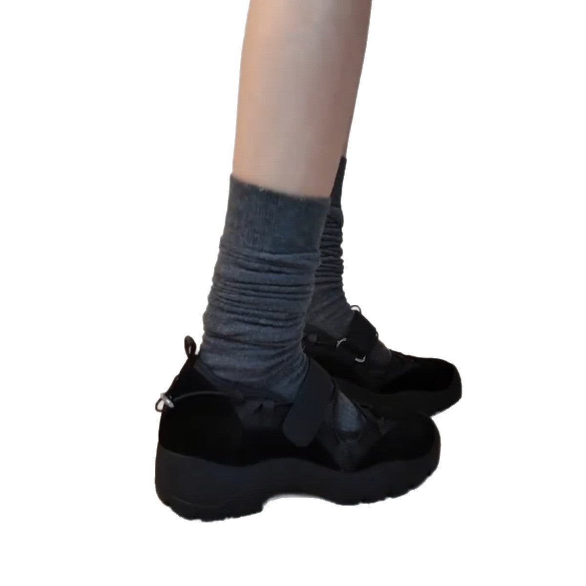 Women's Tired When Stepping On Feet Velcro Platform Niche Retro Women's Fashion Shoes
