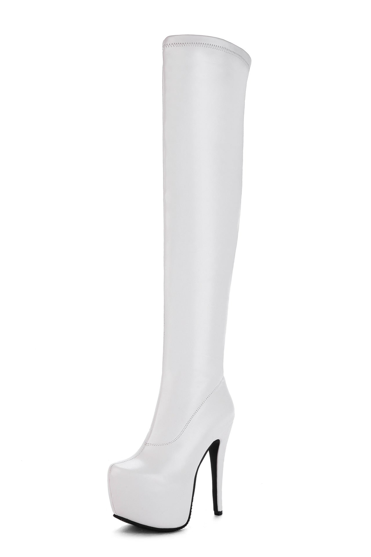 Glamorous Women's Waterproof Platform High Long Women's Leather Boots