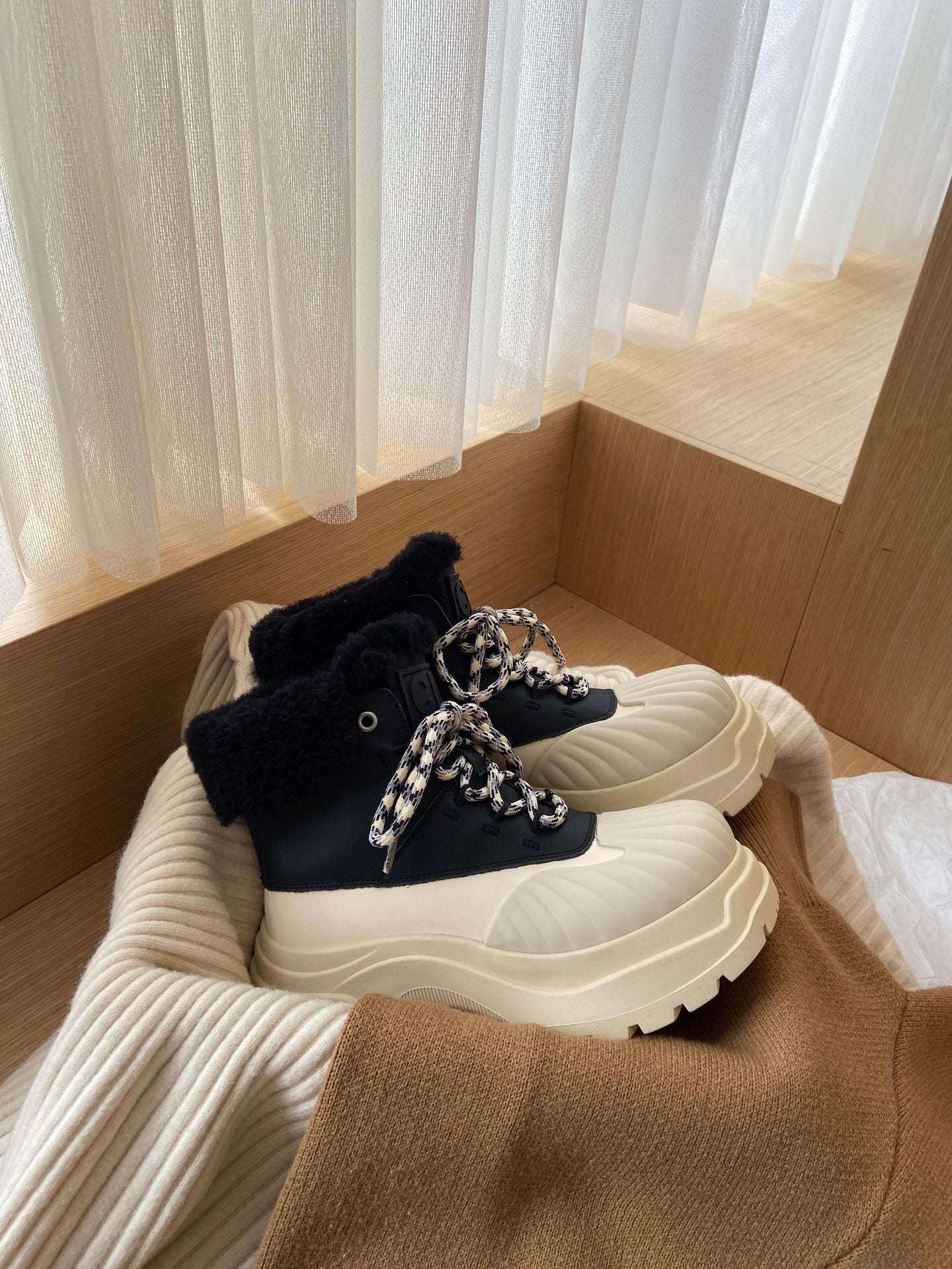 Women's Home Short Warm Fur Integrated For Snow Boots