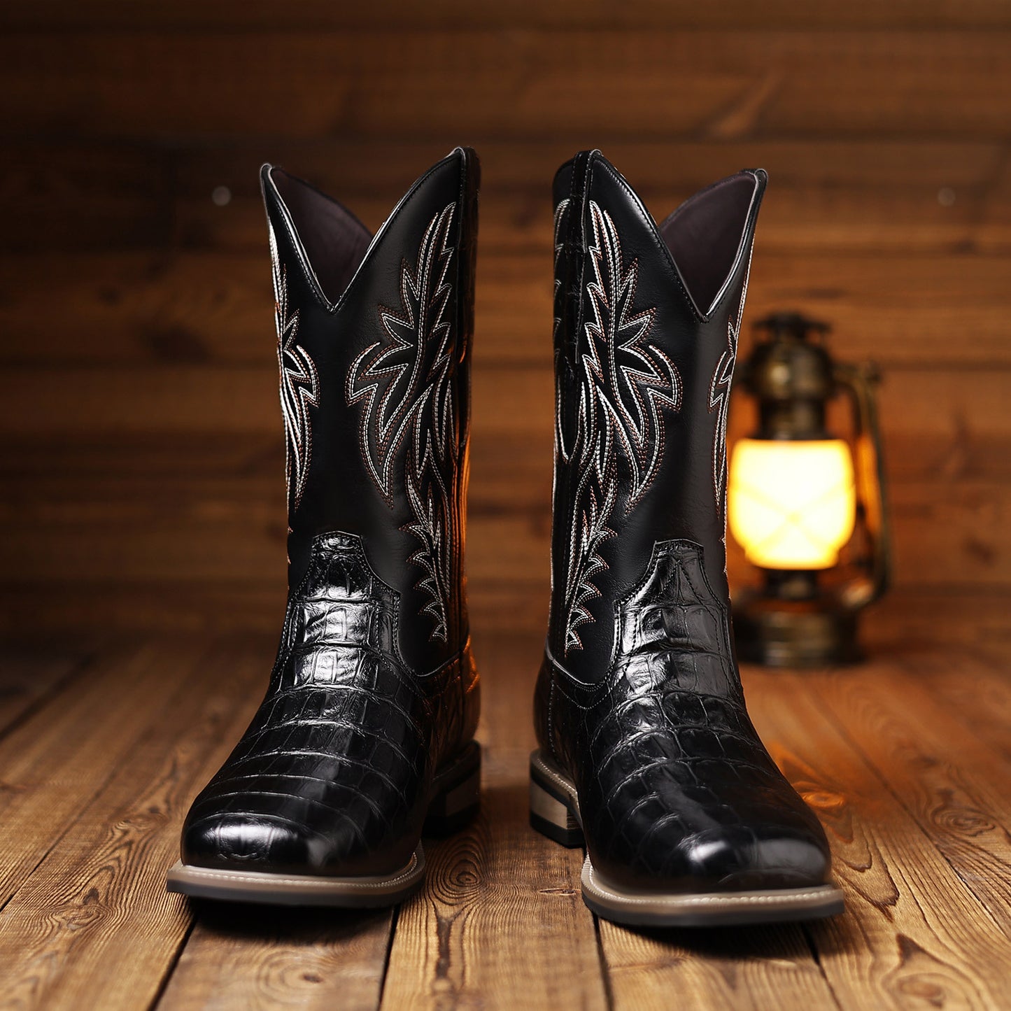 Root Classic Embroidery Retro Wide Head Boots