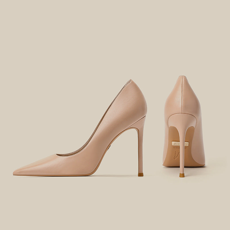Women's Soft High Stiletto Pointed Toe Nude Women's Fashion Shoes