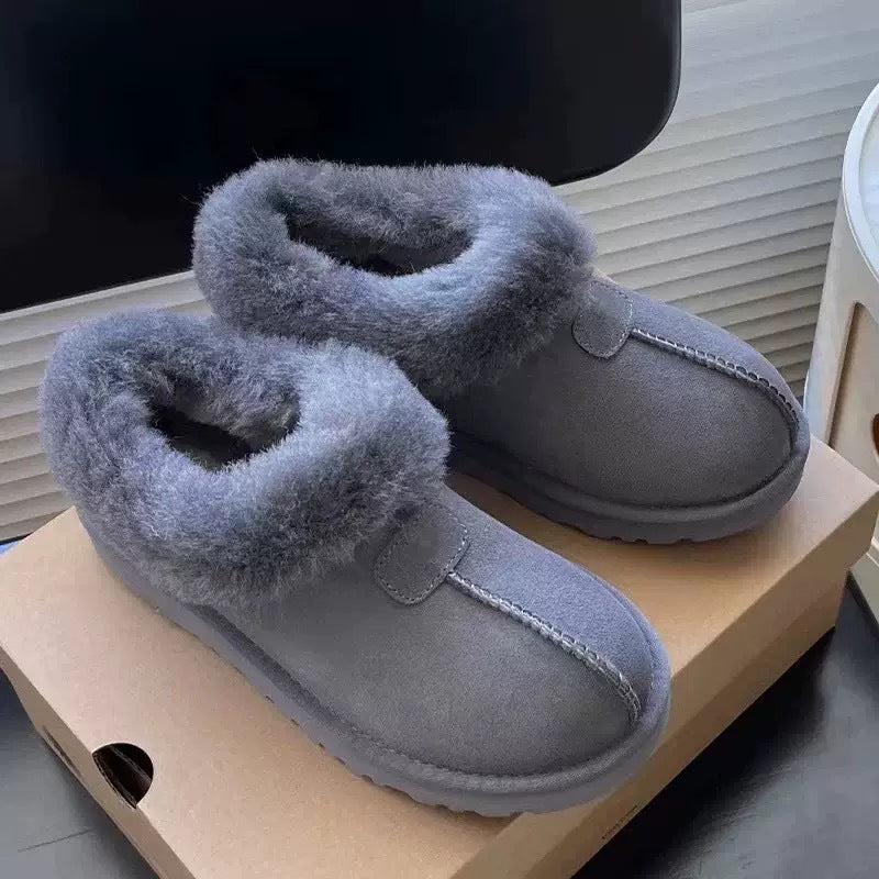 Women's Fur Integrated Thickened Warm Slugged Bottom Boots