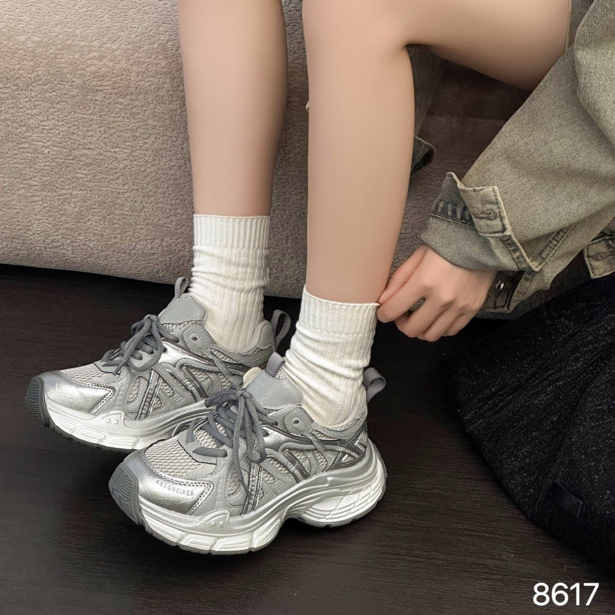 Women's Mesh Surface Platform Dad Lightweight Elevator Wild Women's Sports Shoes
