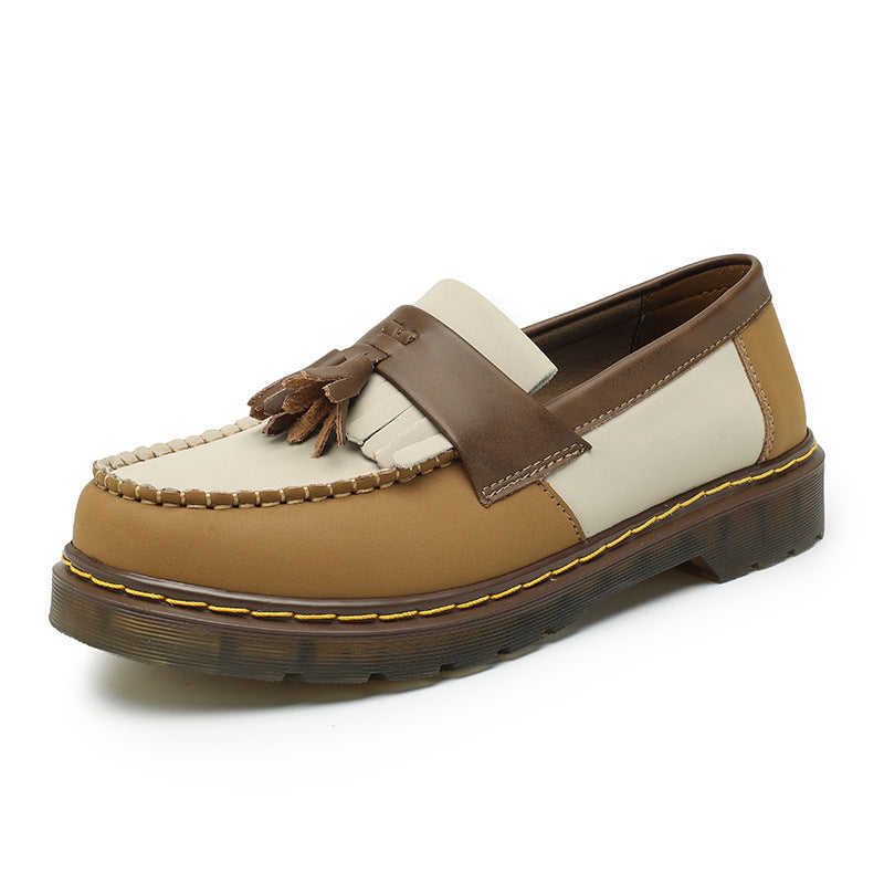 Women's British Style Fashion Round Toe Break Loafers