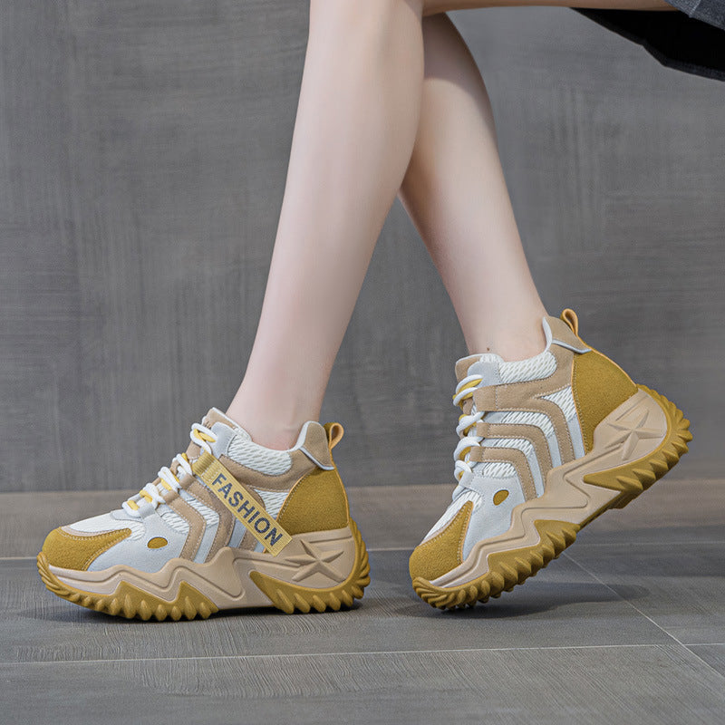 Women's Genuine Platform Height Increasing Insole Sports Casual Shoes