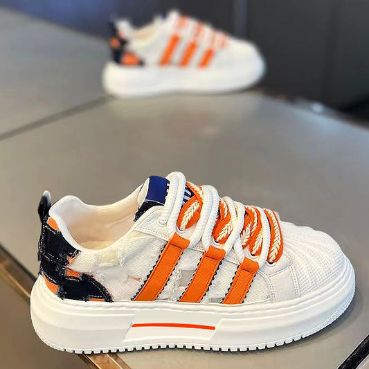 Men's Oversized Summer Breathable Board Green Less Sneakers