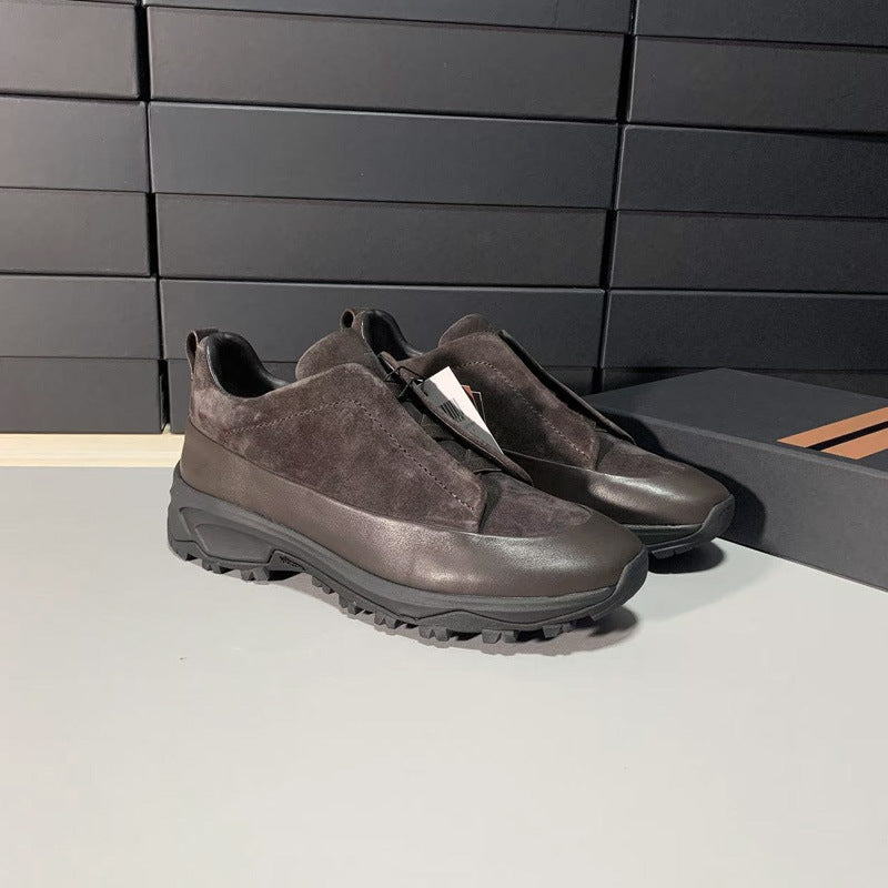 Men's Z Elastic Band Thick Bottom Business Casual Shoes