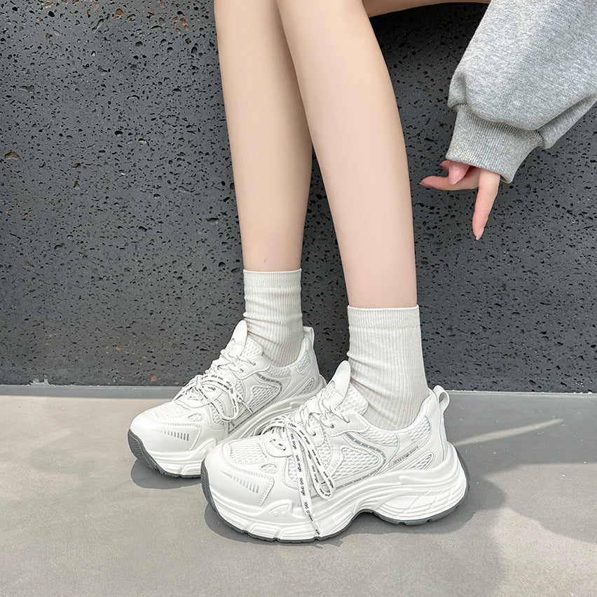 Women's Thick-soled Heightened Daddy Lightweight Little Wild Women's Sports Shoes