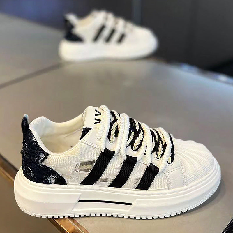 Men's Oversized Summer Breathable Board Green Less Sneakers