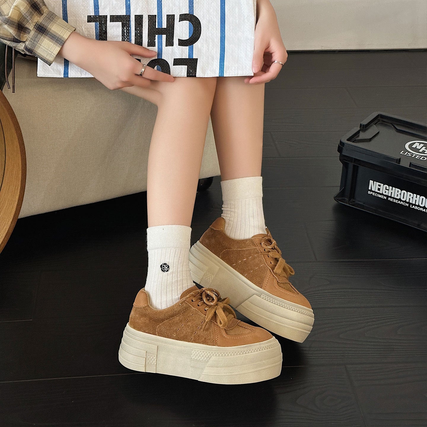 Women's Layer Cowhide Easy Wear Autumn Platform Women's Shoes
