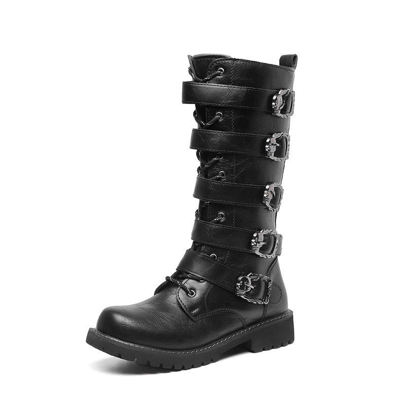 Men's Korean Style Trendy Martin High Leg Boots