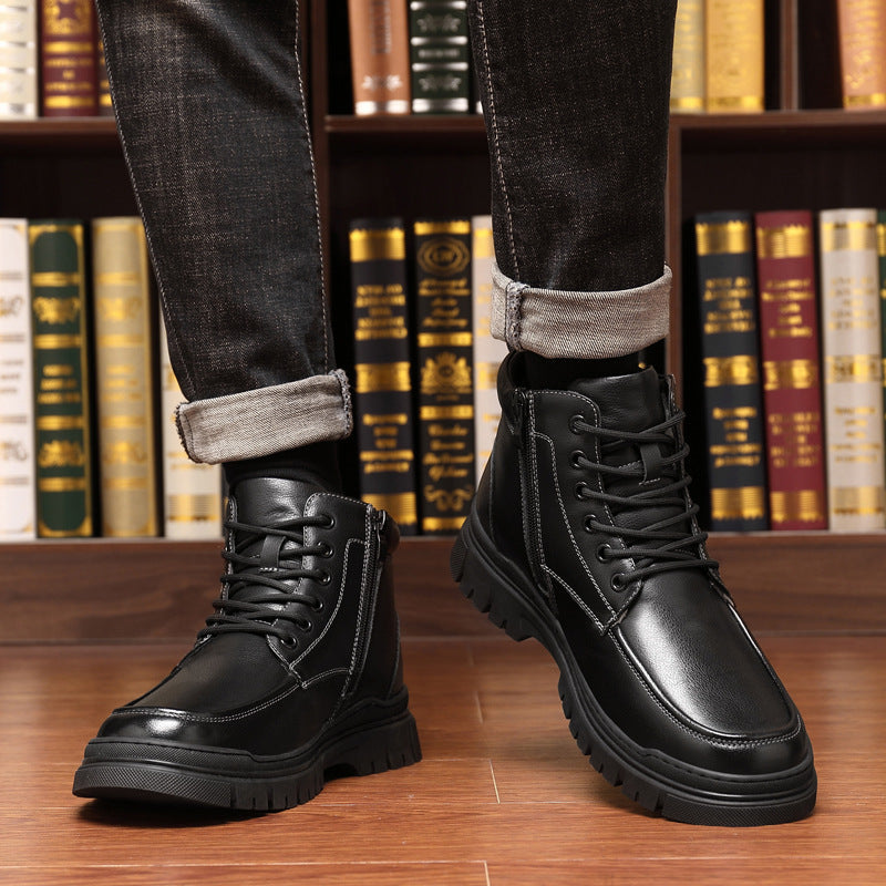 Men's First Layer Cowhide Fleece-lined Thick Northeast Boots