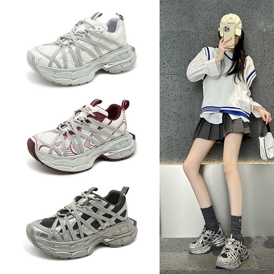 Women's Platform Dad Autumn Korean Breathable Lightweight Sneakers