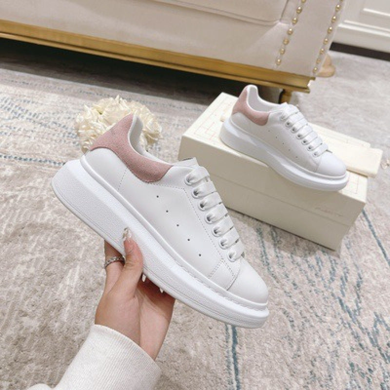 Women's & Men's High-grade Mcqueen White Platform Invisible Elevated Muffin Women's Board Shoes