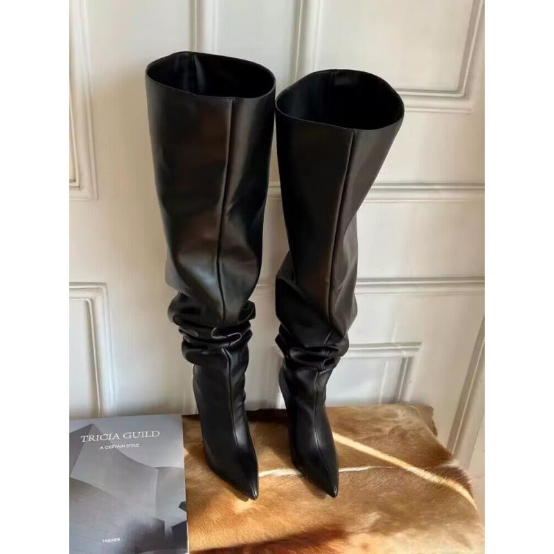 Tube Circumference High Long Hot Pointed Stiletto Over The Knee Boots