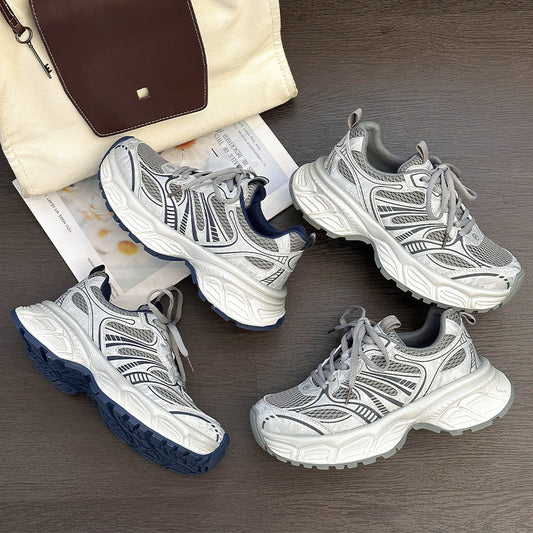 Women's Dad Lace Up Fashion Running Breathable Women's Sports Shoes
