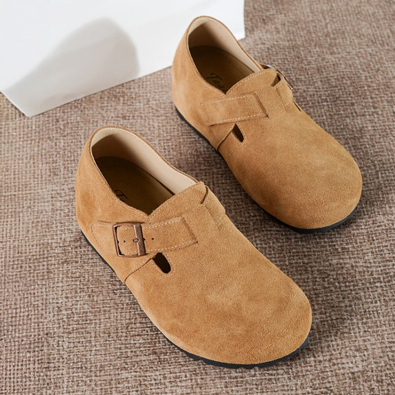 Women's Dynamic Waterproof Genuine Elevator Fleece-lined Cowhide Platform Outer Women's Casual Shoes