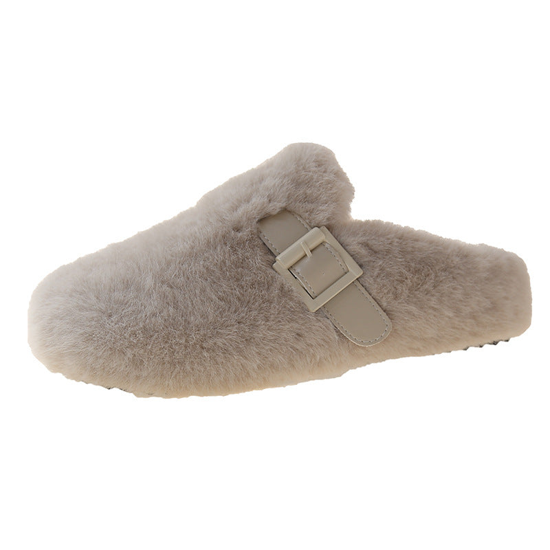 On Suede Round Toe Low Coral Fleece Can Loafers