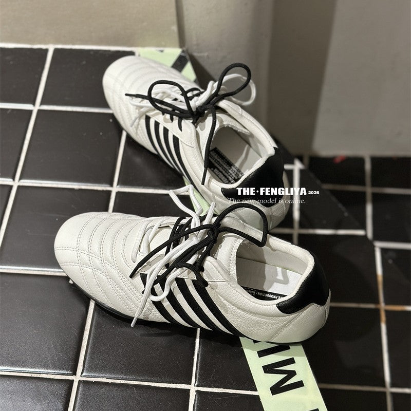 Women's Head Flat German Training Spring Retro Color Casual Shoes