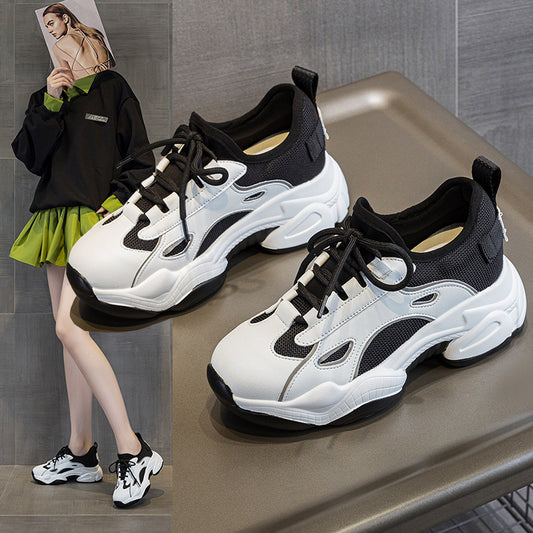 Women's Mesh Surface Breathable Thin White For Dad Women's Casual Shoes