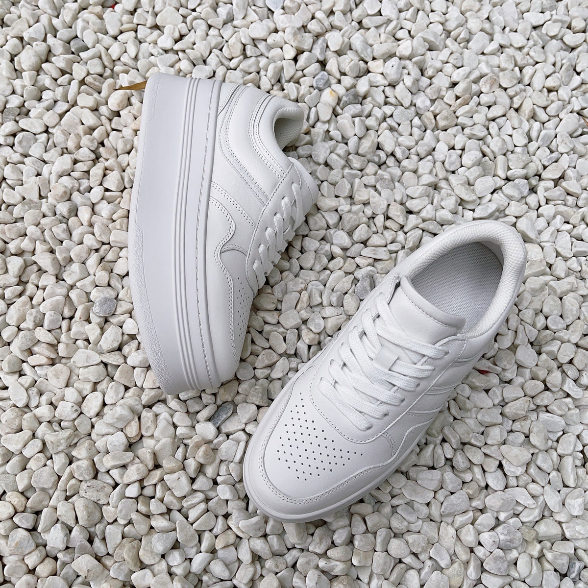 Women's Platform White Genuine Elevator Breathable Muffin Versatile Sports Height Women's Casual Shoes