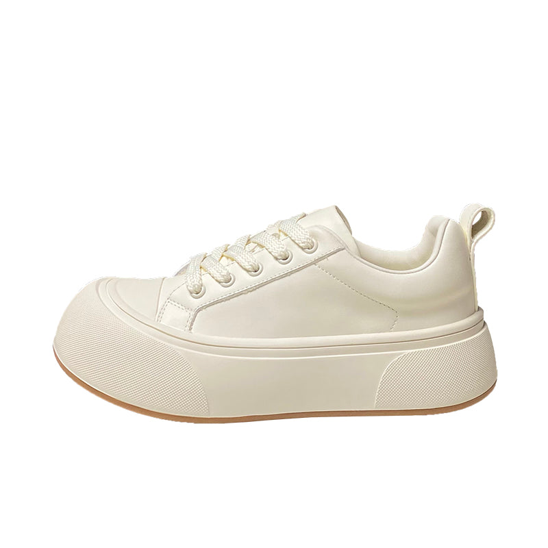 Women's Muffin Platform White Fashion Sports Leisure Sneakers