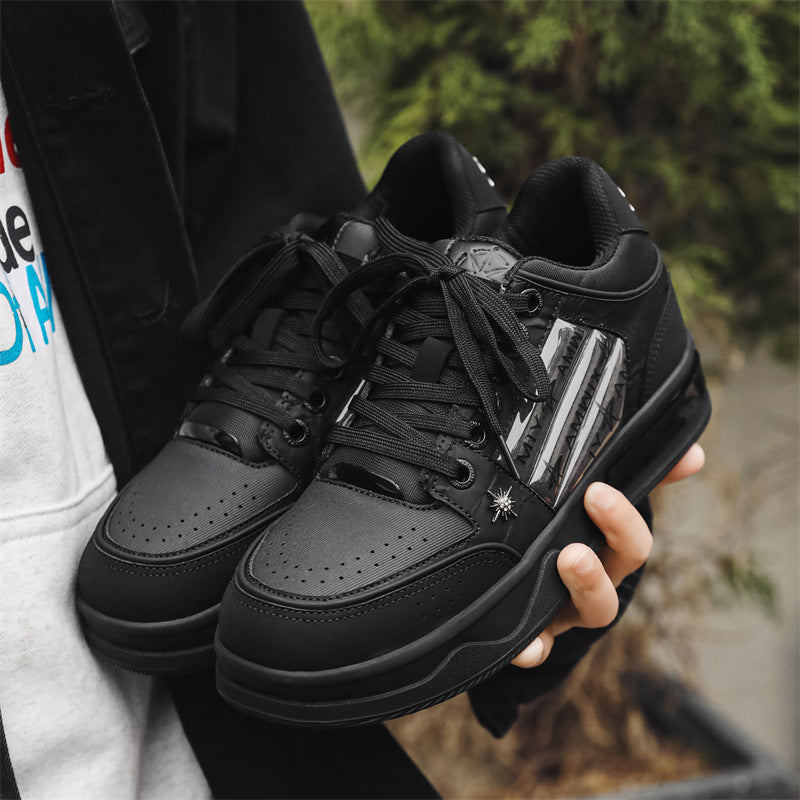 Women's & Men's Fan Black National Fashion Platform Skateboard Men's Board Shoes