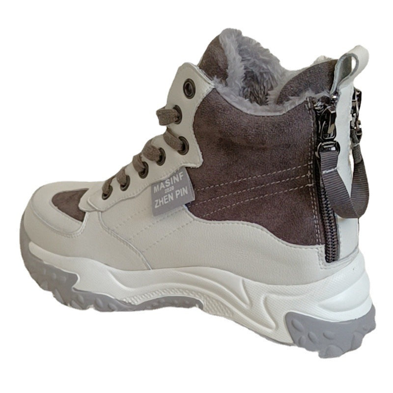 Women's Summer Color Matching Back Double Zip Boots