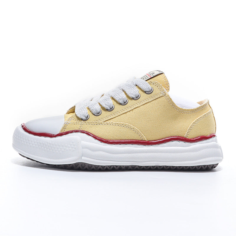 Women's & Men's Dissoed Lovers Retro Trendy Height Increasing Thick Bottom Heightened Large Canvas Shoes