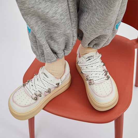 Women's Platinum Spring Round Toe Comfort Daily Casual Shoes