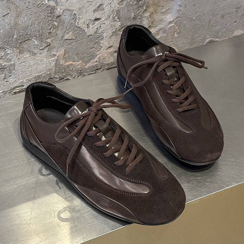 Men's Stitching Daily Sports Lightweight Breathable Brown Men's Shoes