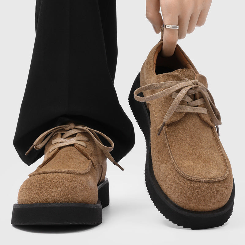 Men's High-grade Versatile Fashion Derby Commuter Elevator Wild Big Men's Shoes