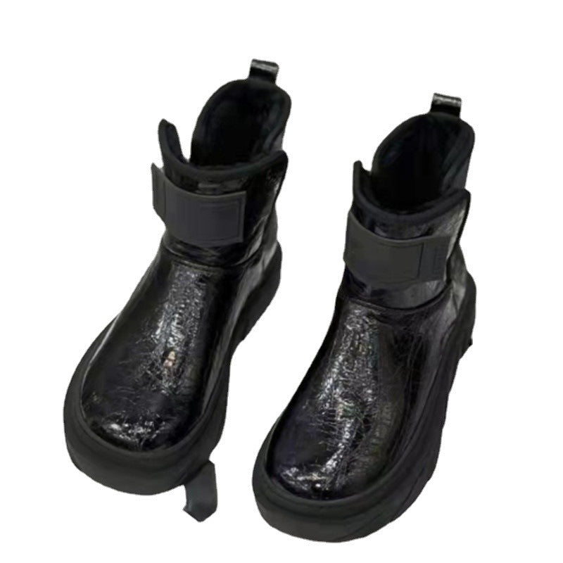 Women's For Winter Glossy Warm Booties Fleece-lined Snow Boots